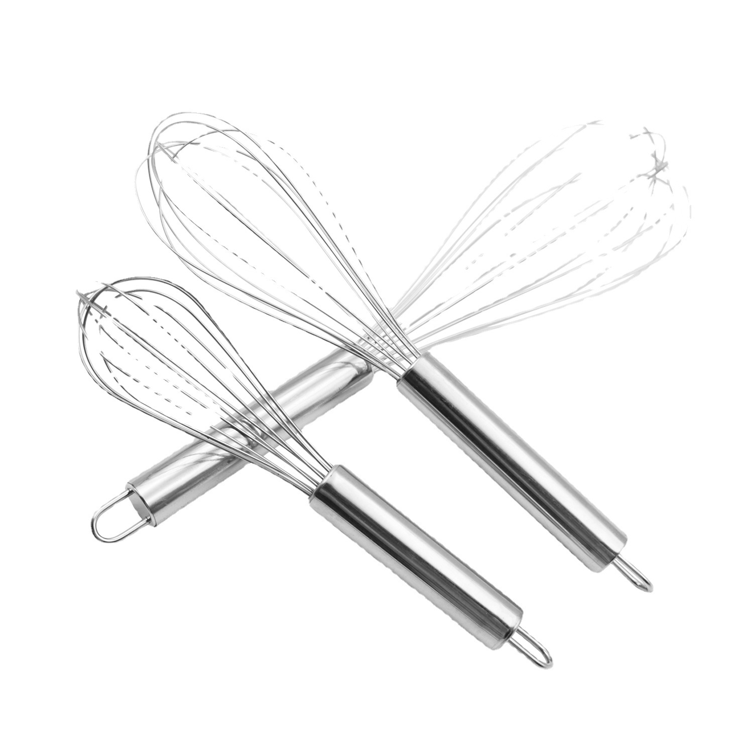 8, 10, 12 inch 6-8 Line Manual stainless steel egg beater manual egg mixer kitchen baking tool