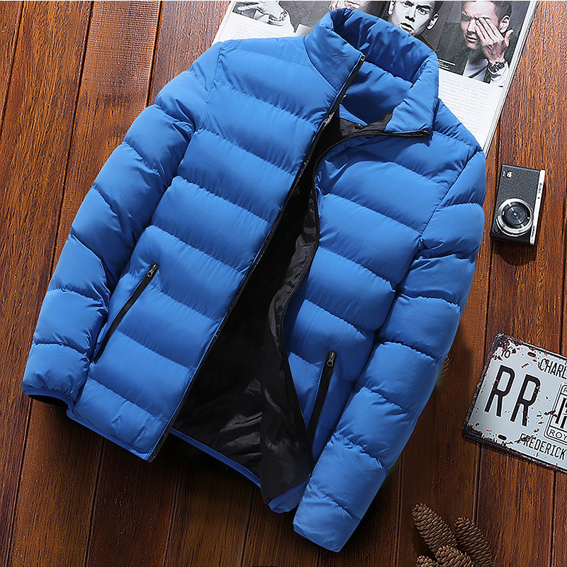 Foreign Trade Winter Thickeneded Cotton Outwear Men's Stand-Up Collar Zipper Cardigan Cotton Outwear Outdoor Large Size Cotton Jacket Casual Outwear Warm Men