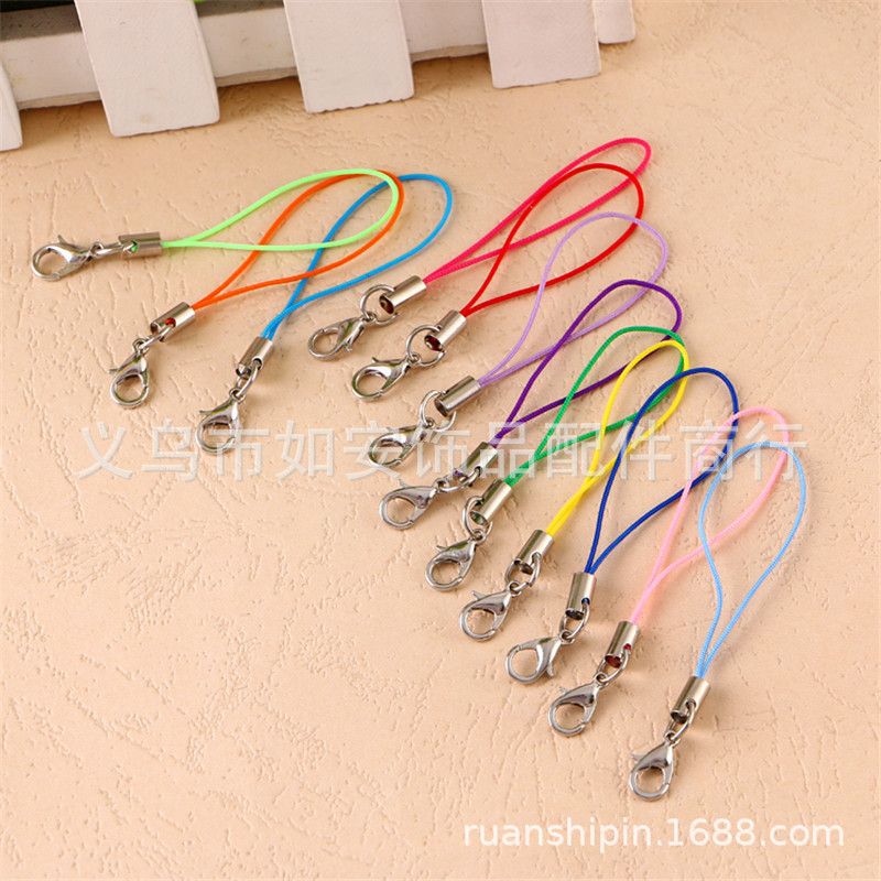 Новая цветная лямка для мобильного телефона с карабином в виде рака, мультяшная полиэстеровая веревка для ключей, оптовый производитель ювелирных изделий, горячая модель