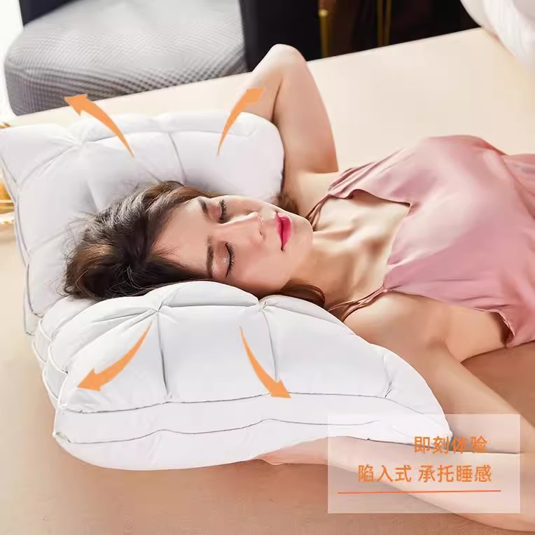 Luxury Hilton Hotel 95 White Goose down Pillow down Pillow Core Pair of Students Antibacterial Home Cervical Spine Sleep