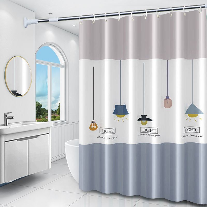 Isolation curtain bathroom shower curtain suit non-perforated partition curtain hanging curtain bathroom shower curtain factory wholesale