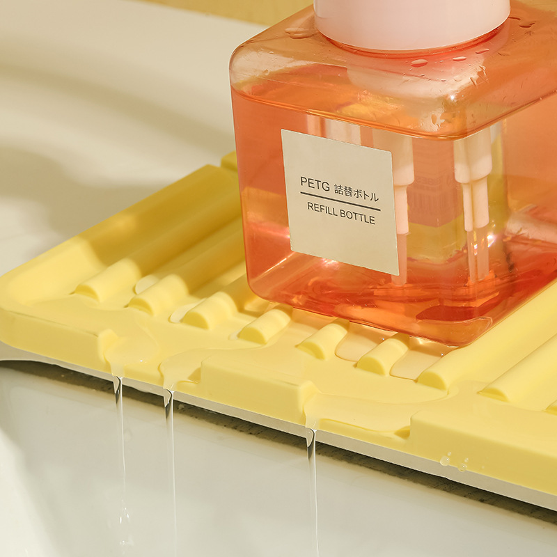 Silicone Faucet Drain Pad Washbasin Mat Kitchen Countertop Splash Pad Washbasin Splash Pad Kitchen Supplies