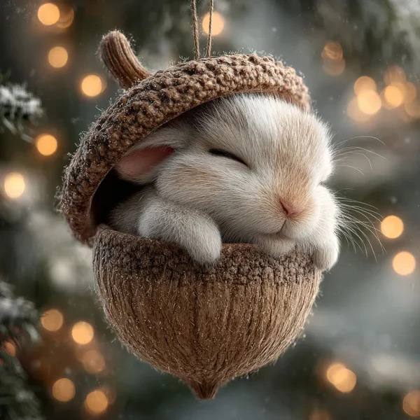 Cross-Border New Chestnut Squirrel Hedgehog Christmas Decorations Christmas Tree Pendant 2D Flat Printing Acrylic Pendant