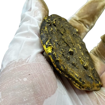 Crafts and Antiques Wholesale Antique Gilt Irregular Shape Dog Head Gold Solid Gold Coins Collection Crafts Ornaments