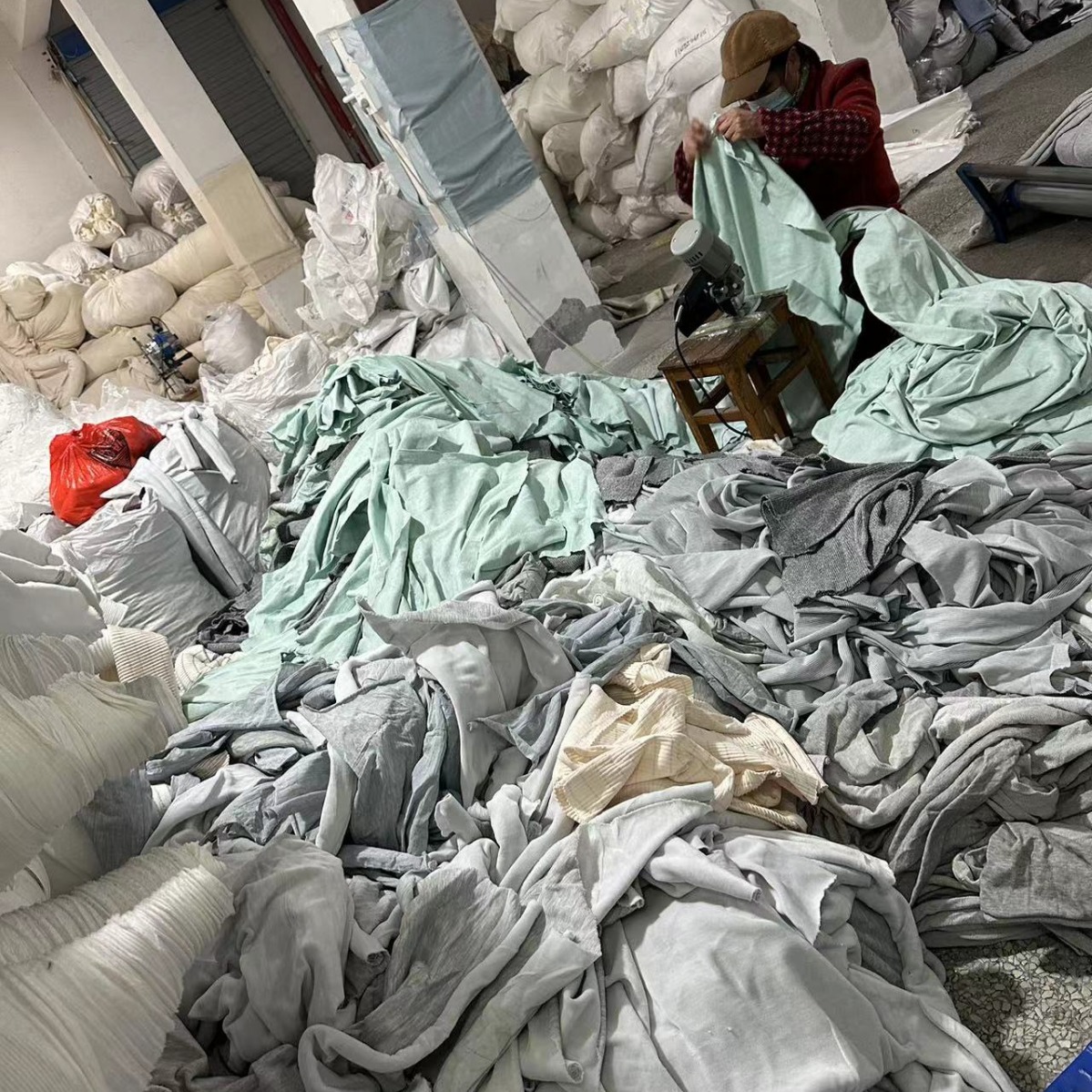 Light-Colored, Hemp Gray, Machine-Washed Industrial Rags, Pure Cotton, Absorbent, Oil-Absorbing, Lint-Free, Industrial Cleaning