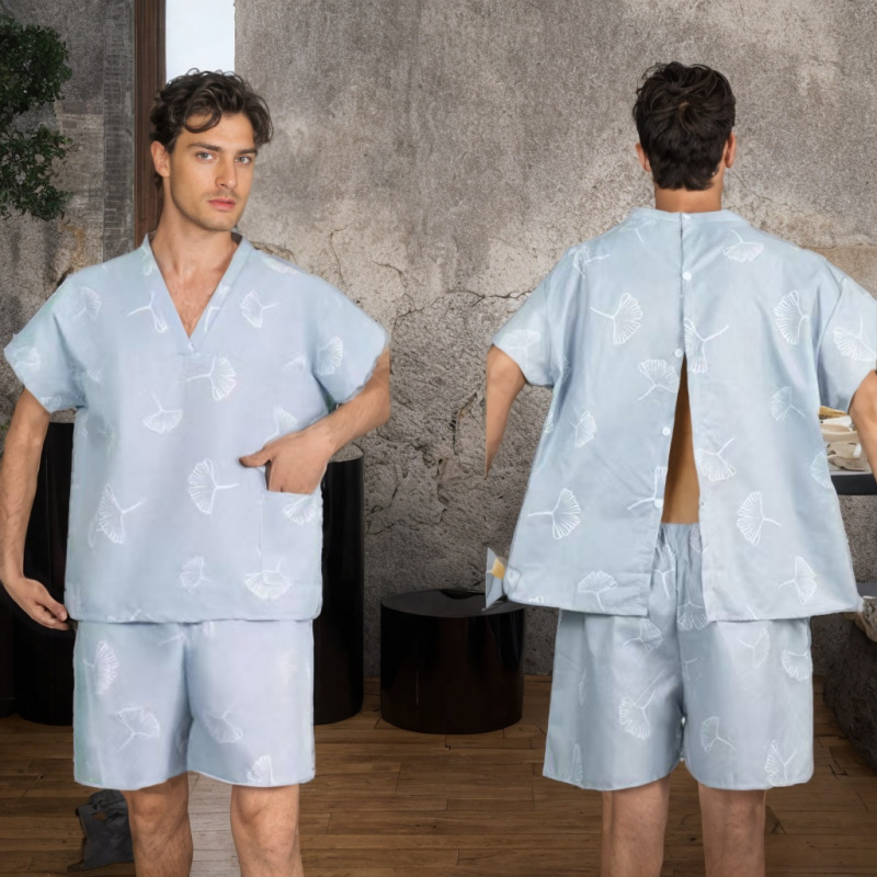 Одежда для сауны с открытой спиной, новая одноразовая, массажная одежда для мужчин, спа и уход за ногами