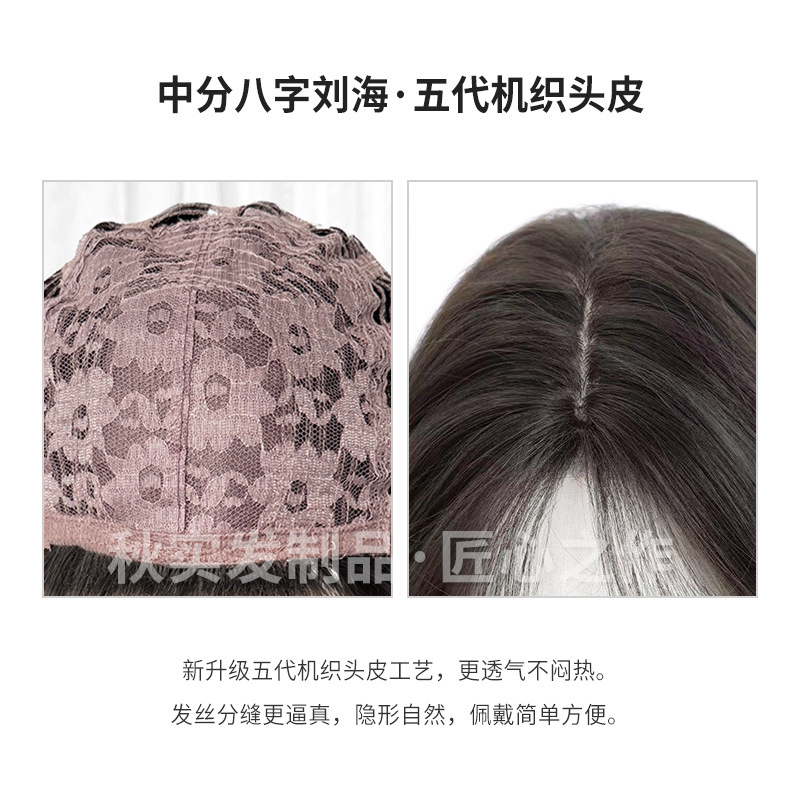 Autumn Wig for Women Wholesale Cross-Border Daily Internet Celebrity Long Curly Hair Natural Big Wave Broken Hair Bangs Full Head Wig