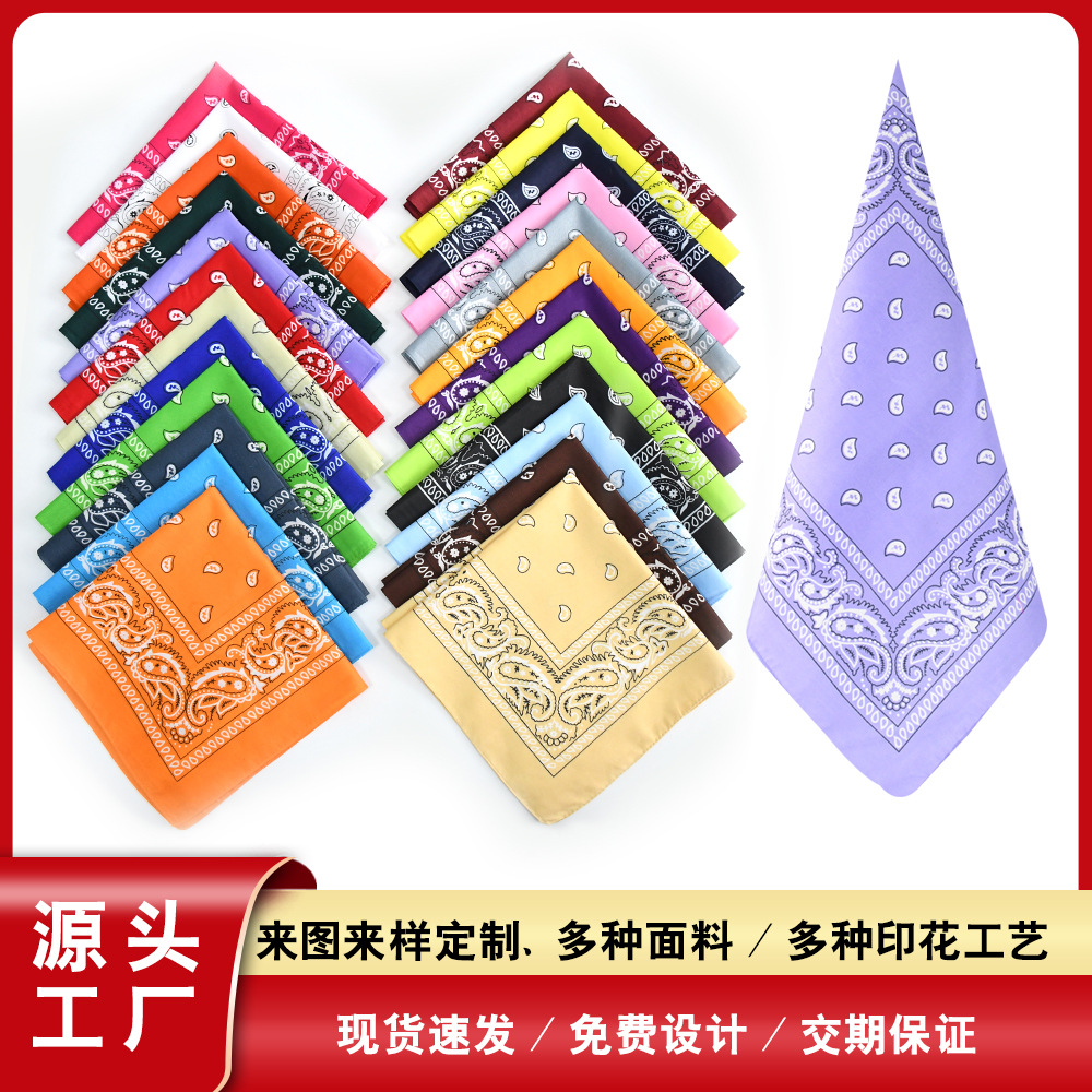 Полиэстеровый шарф с цветами кешью, хип-хоп, оптовая продажа для Европы и Америки