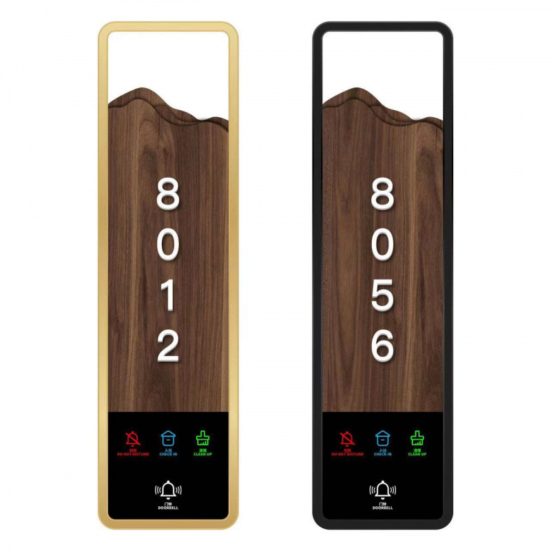 Hotel Guesthouse Apartment Ktv Luminous Digital Door Sign Room Number Touch Doorbell Sign Hotel Door Display