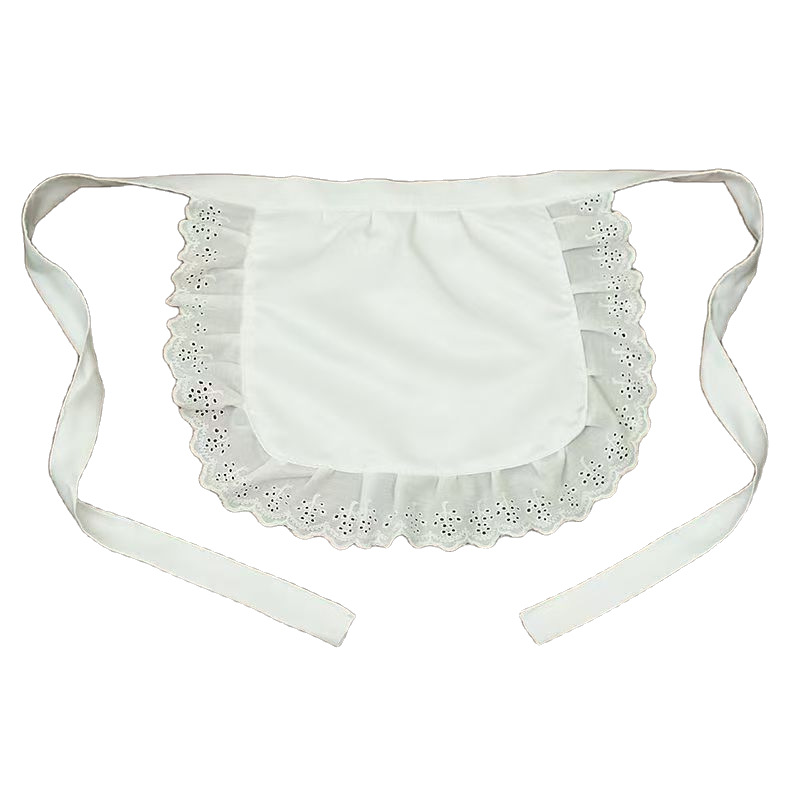 Maid Apron, Cute Princess-Style Apron, Soft Girl Lolita Daily Bib, Cross-Border Little Chef Apron