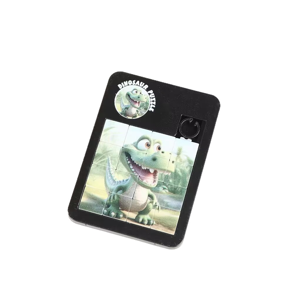 Dinosaur Cartoon Animal Huarongdao Mini 16-Square Puzzle Puzzle School Kindergarten Gift Toy Wholesale