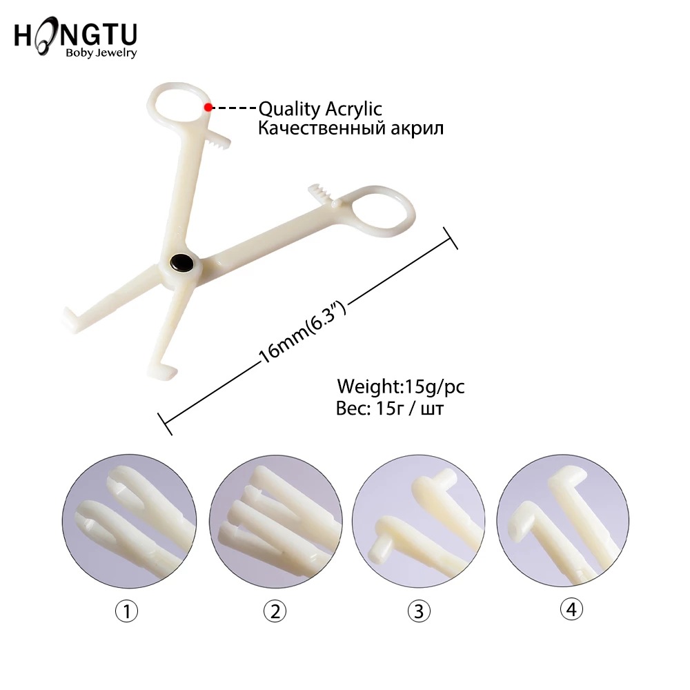 Cross-Border Human Body Puncture Tools Disposable Whole Pliers Catheter Puncture Tools Round Mouth Round Tube Puncture Pliers Needle Tube Pliers