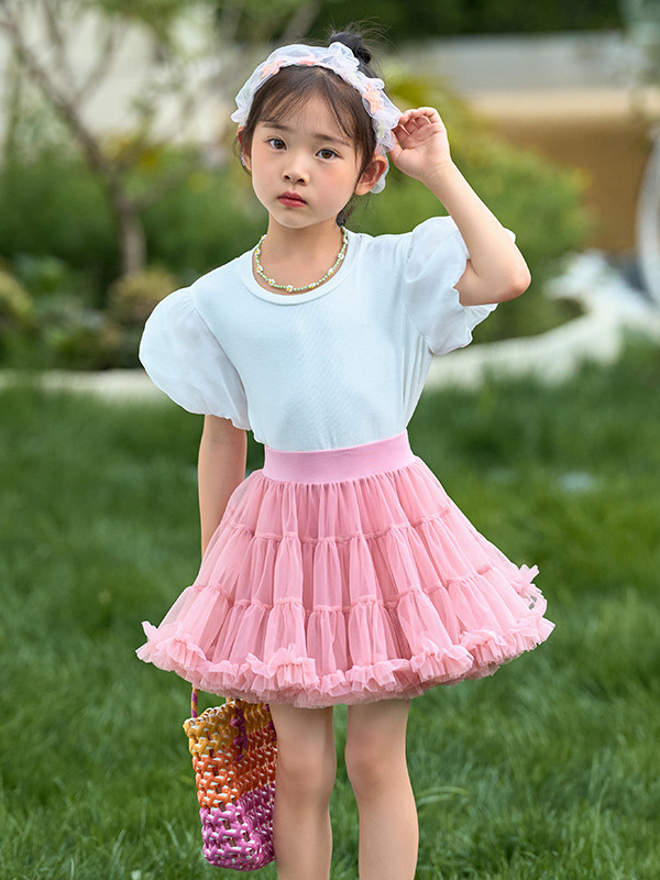 Second Generation Gabon Tutu Skirt Girls Fluffy Skirt Rabbit Skirt Autum Convex Skirt New Princess Skirt