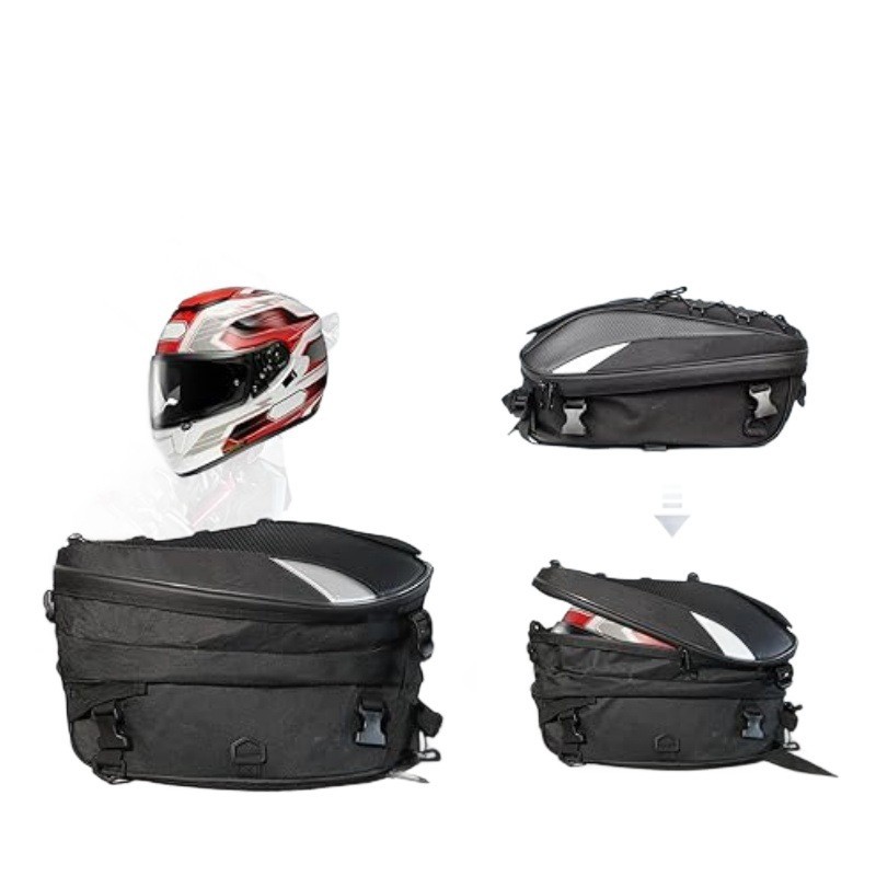 Motorcycle Rear Seat Helmet Bag Large Capacity Cycling Bag Travel Backpack Waterproof Rear Tail Bag Rider Equipment Bag