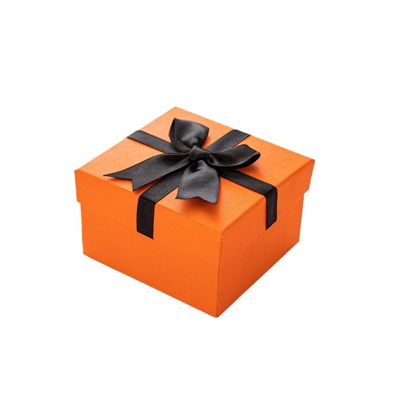 Factory wholesale orange with bow cover watch packing box watch box display box paper box in stock