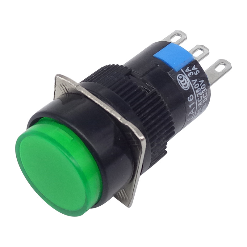 16mm Push Button Switch Self-Locking Point Self-Reset La16-11Bn3 Pin Without Light 5 Pin with Light 6 Pin 8 Pin Button