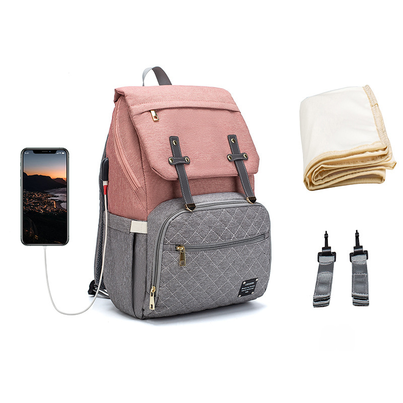 LEQUEEN Mummy Bag Multi-functional Large Capacity Fashion Backpack Mother Bag Pregnant Women's Backpack Maternal and Baby Bag