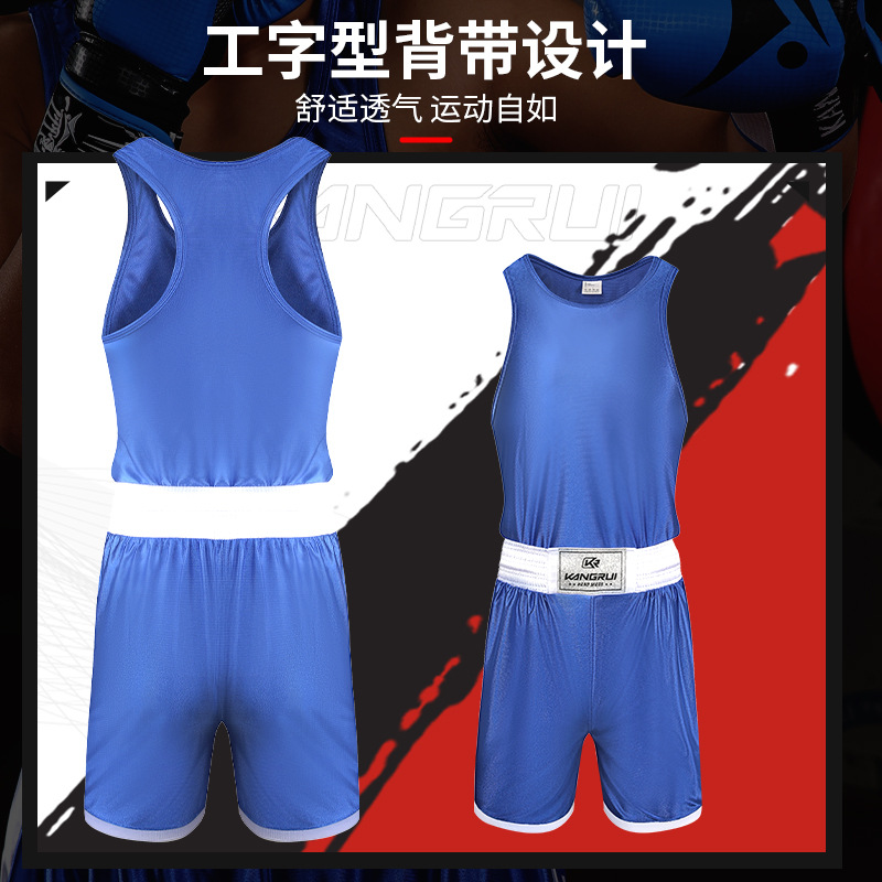 Cross-border Sanda Suit Boxing Suit Muay Thai Suit Men's and Women's Adult Suit Boxing Shorts Boxing suit Martial Arts Suit