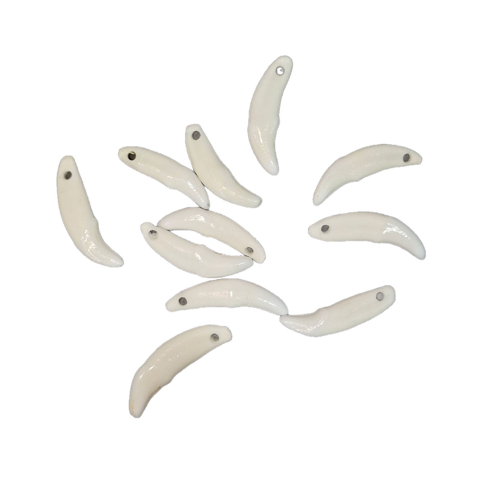 Wholesale Xizang-Style Necklace Pendants Made from Real Dog Teeth, Black Dog Tooth Jewelry Accessories, Wolf Tooth-Shaped Black Dog Teeth