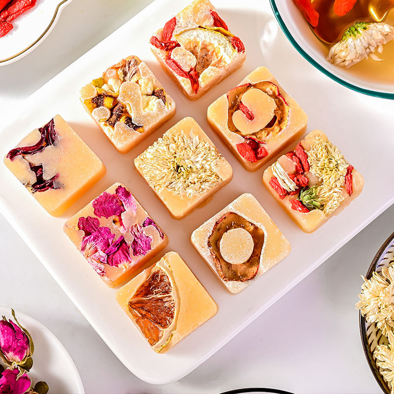 Old Rock Sugar Lemon independent packaging cube sugar block Luo Shenhua chrysanthemum honey sugar freeze-dried tea beverage factory wholesale