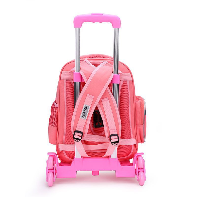 Schoolbag trolley rack aluminum alloy luggage trolley detachable folding backpack trolley three-wheel stair climbing car trolley rack