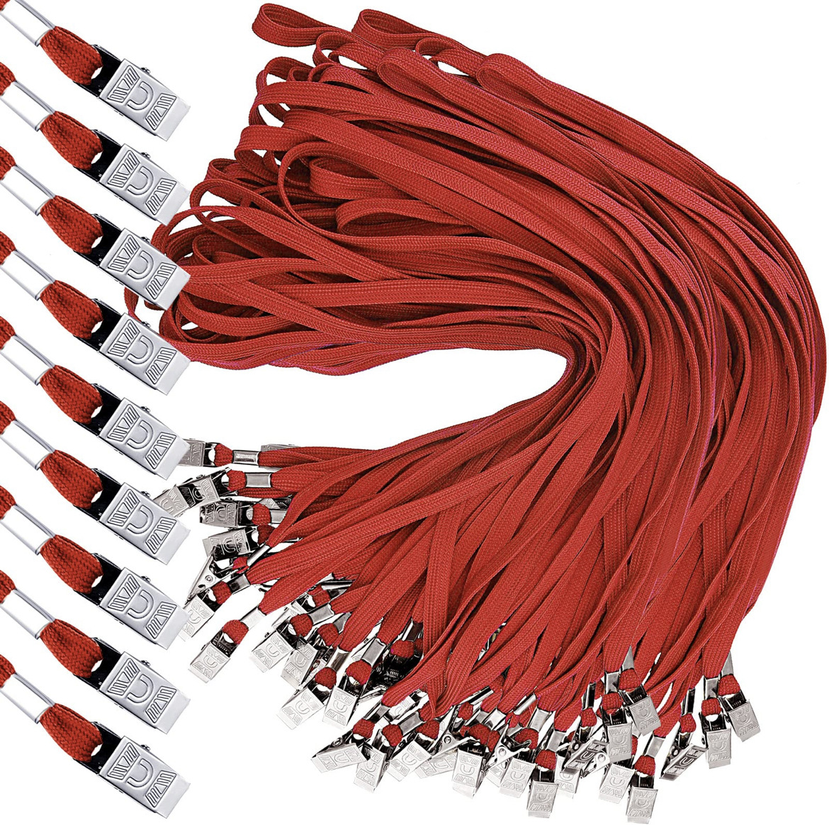 Factory direct hollow cotton certificate lanyard brand lanyard badge metal clip lanyard work badge rope