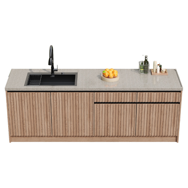 Outdoor Marble Wash Basin Outdoor Kitchen Vegetable Washing Integrated Cabinet Barbecue Table Sink Villa Stone Pool Home