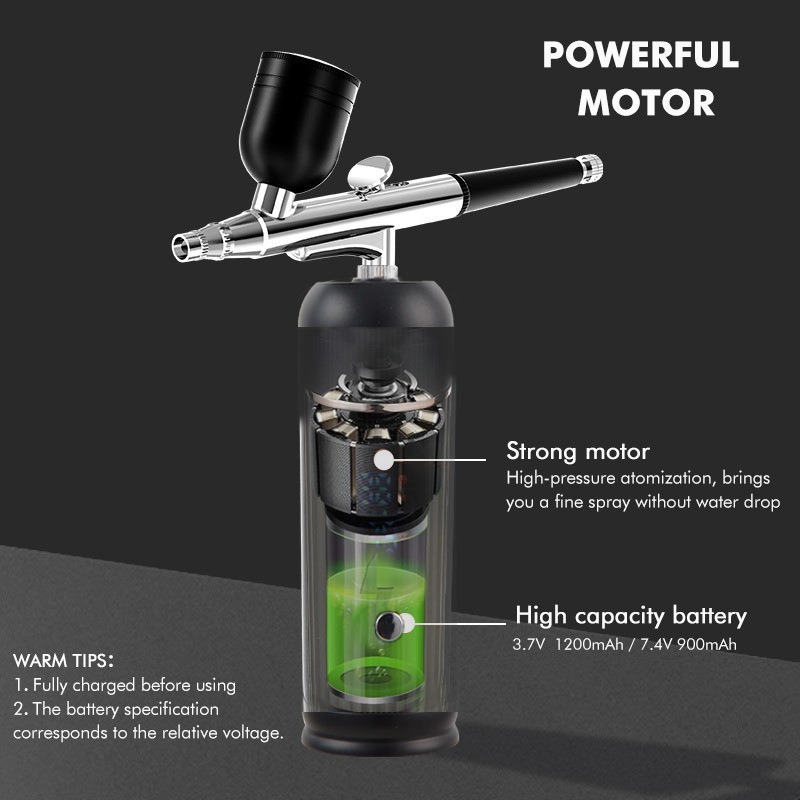 Cross-Border New Model Three-Speed Oxygen Injection Meter with Digital Display, High-Pressure Nail Art Spray Pen, Portable Home-Use Hydration Device, Factory Wholesale