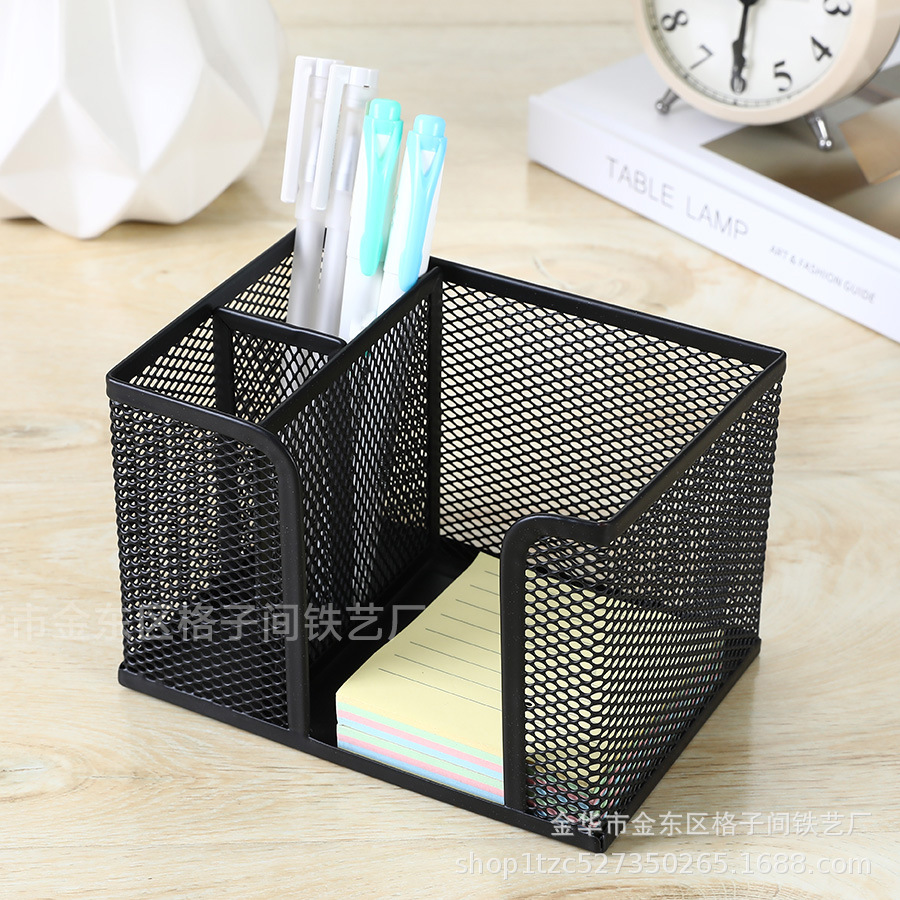 Кованая подставка для ручек ящик для хранения креативная многофункциональная металлическая настольная полка для ручек большой объем хранения оптовая