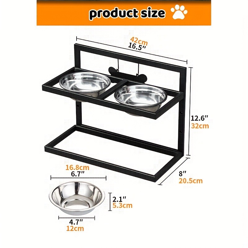 2026 New Cross-Border Dropshipping Raised Dog Bowl with Label for Large Dogs Raised Dog Bowl 3
