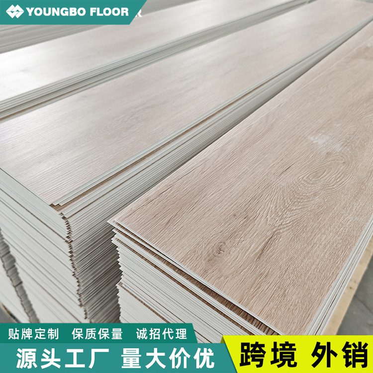 Customized Spc Stone Plastic Interlocking Flooring Hotel Apartment Click-Type Thickened Wear-Resistant New Material Fire-Resistant Stone Crystal Flooring