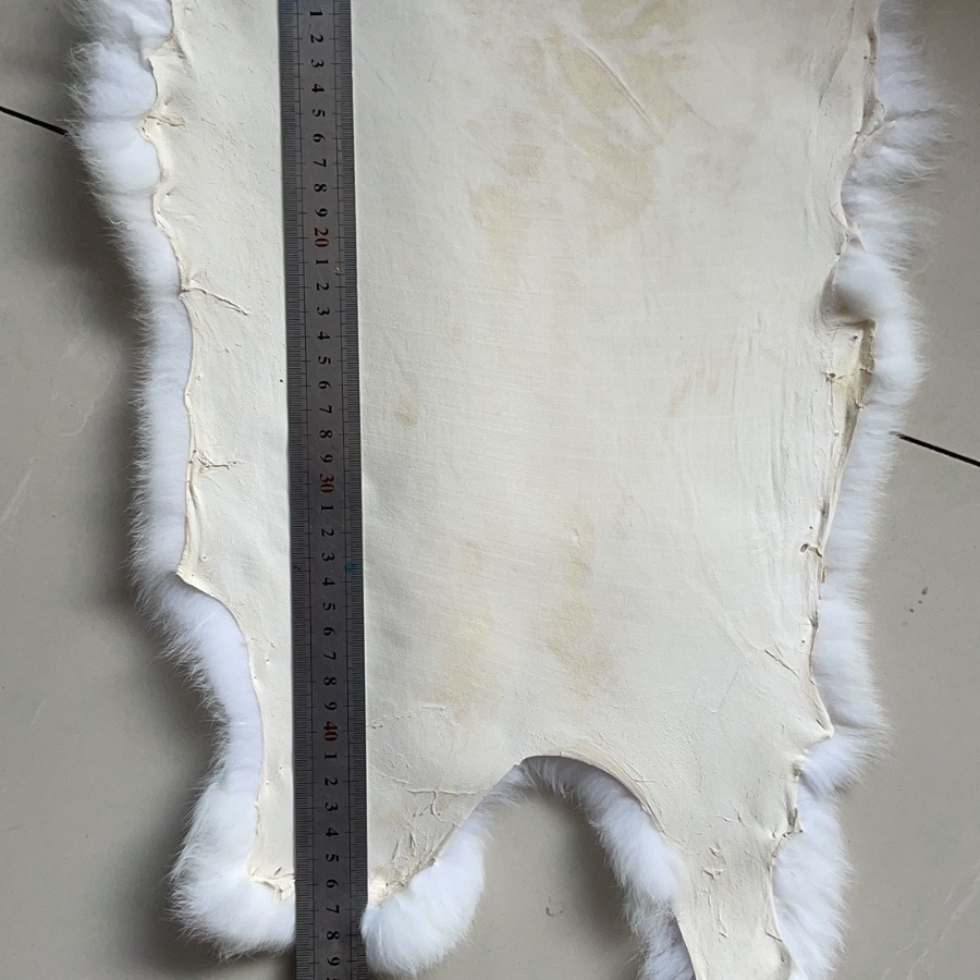 Rabbit Fur DIY Clothing Fur Raw Material Rabbit Fur Turf Color Cyan White Black Car Armrest Decoration Rabbit Hair