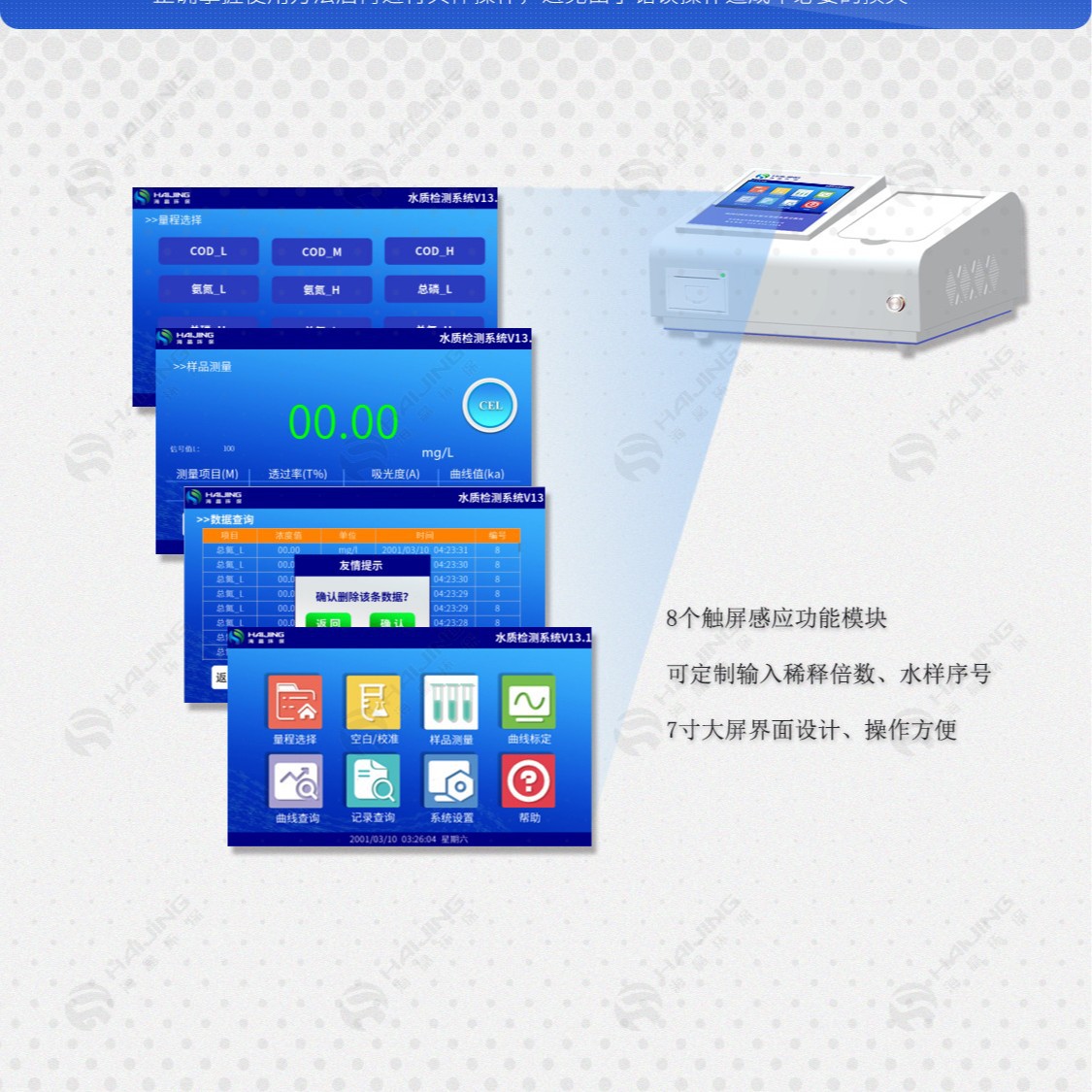 Детектор аммиака, общий фосфор, лабораторный многопараметрический метр качества воды, портативный анализатор качества воды