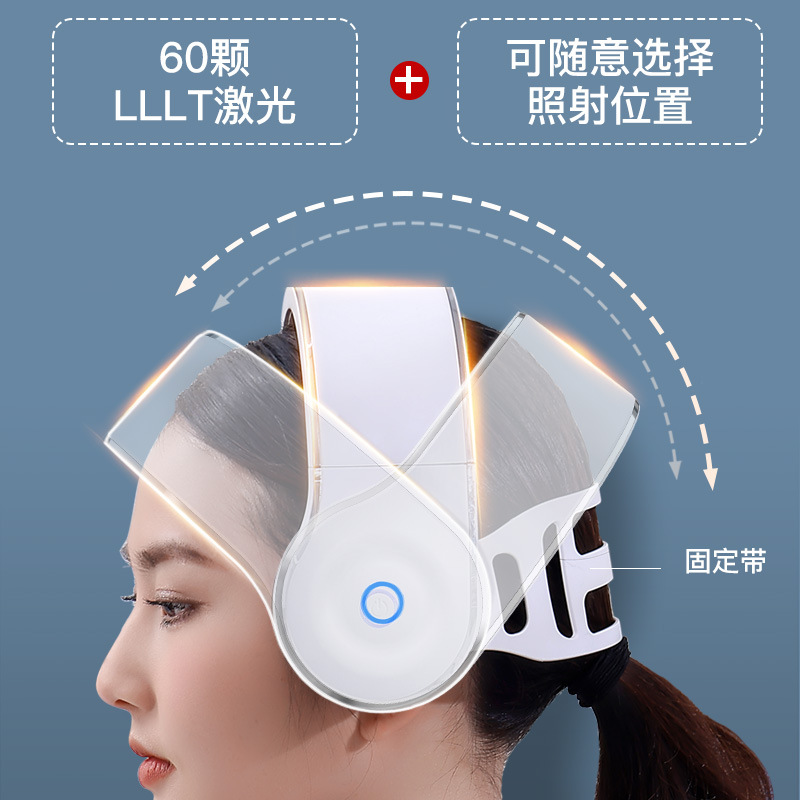 60 LLLT red laser hair growth cap anti-off stop anti-off hair care cap low energy love full marks laser hair growth instrument