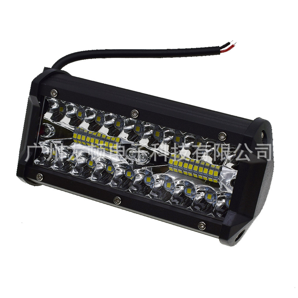 Car LED work light 7 inch 3 row 120w work light spotlight roof light strip light car light wide voltage
