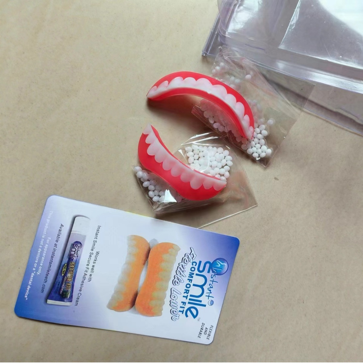 The Fourth Generation White Teeth Cover Dentures Sticker Silicone Emulation Teeth Braces Whitening Teeth Smile Denture Cover