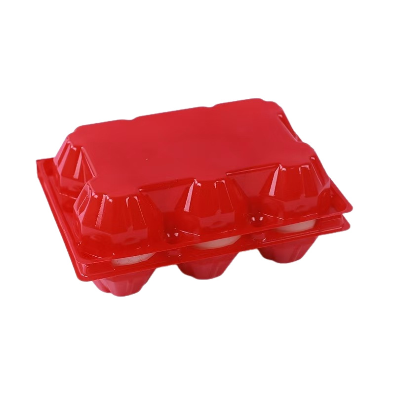 10 Red Egg Trays, 6 Pieces, 8 Pieces, 9 Red Egg Trays, Transparent Egg Cartons, Egg Protection Box