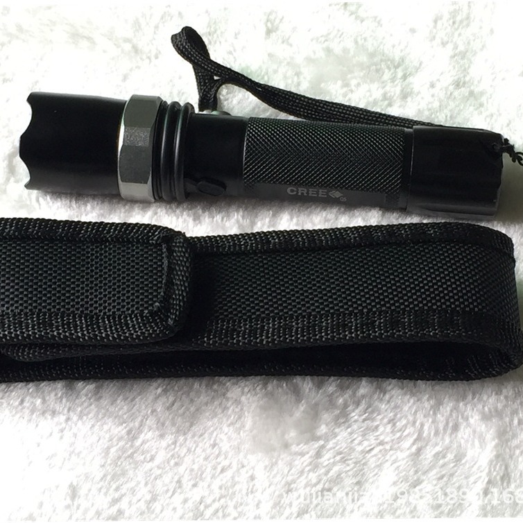 Q5 Light Flashlight Cover C8 Flashlight Cloth Bag Waist Bag Boutique Bag 18cm Nylon Cover 18650 Protective Cover