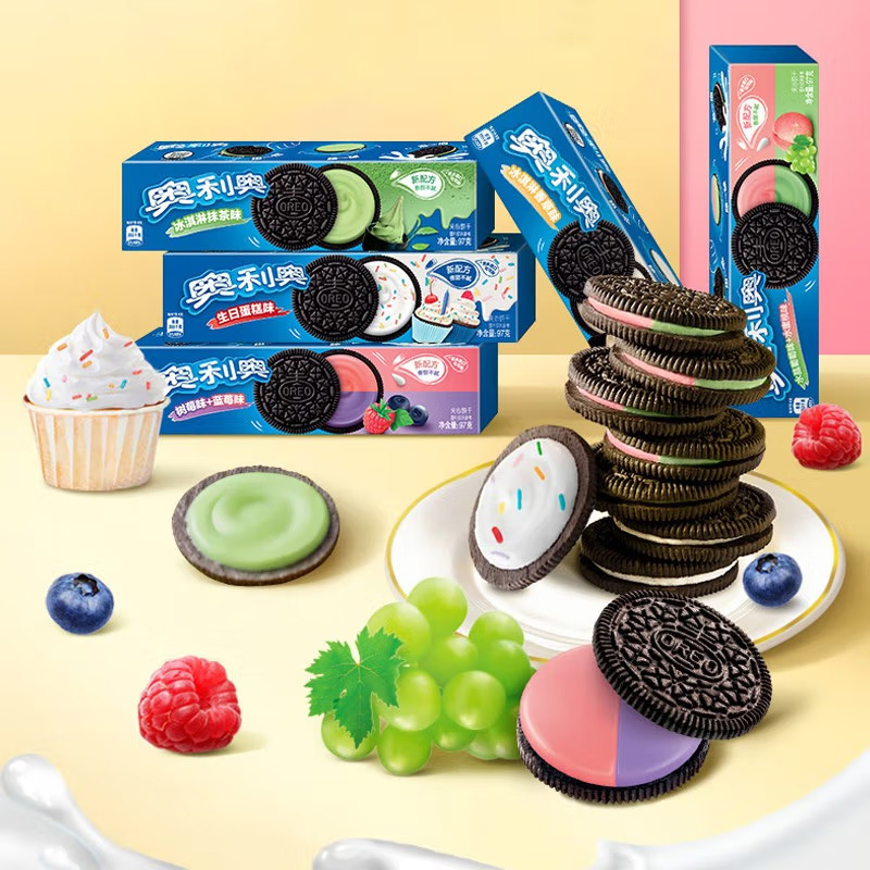 Oreo 97g New Arrival Mondelez Original Multi-Flavor Sandwich Biscuits Casual Snacks Internet Celebrity Snacks Whole Box Wholesale