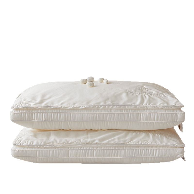 Yaduo Hotel Class A 100% Silk Pillow 7A Antibacterial Embroidered Pillow Soft Three-dimensional Multi-layer Student Pillow