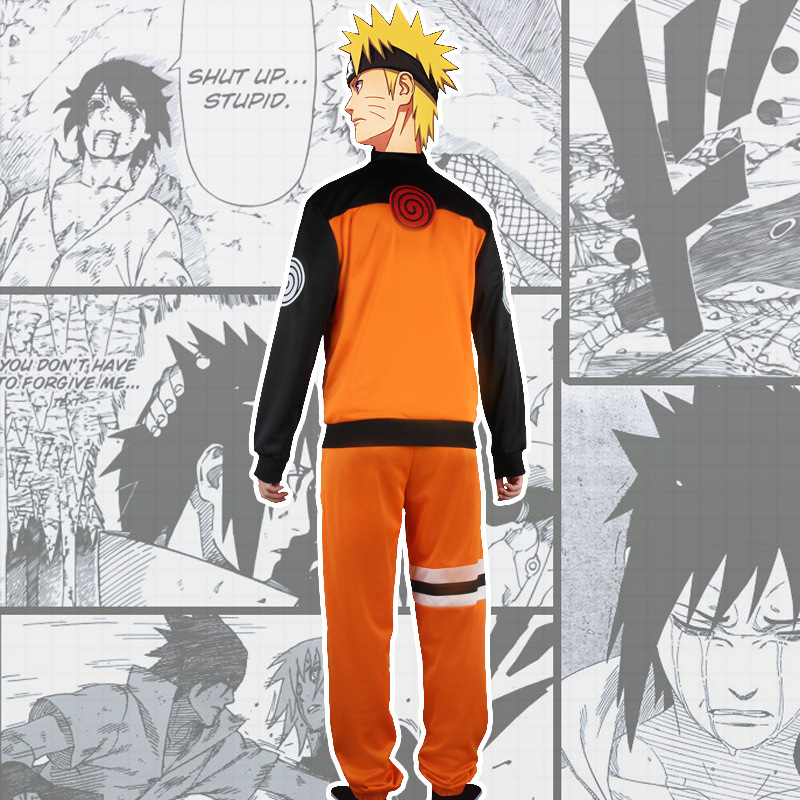 Naruto Shippuden Uzumaki cos Halloween Naruto cosplay Costume Suit Sweater Pants