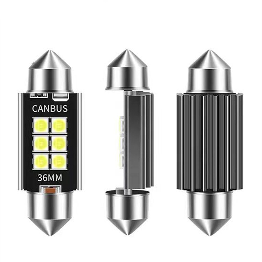 Cross-Border Supply of New Wide-Pressure High-Brightness Car Led Reading License Plate Double-Pointed Lamp 3030 6Smd 3 1mm