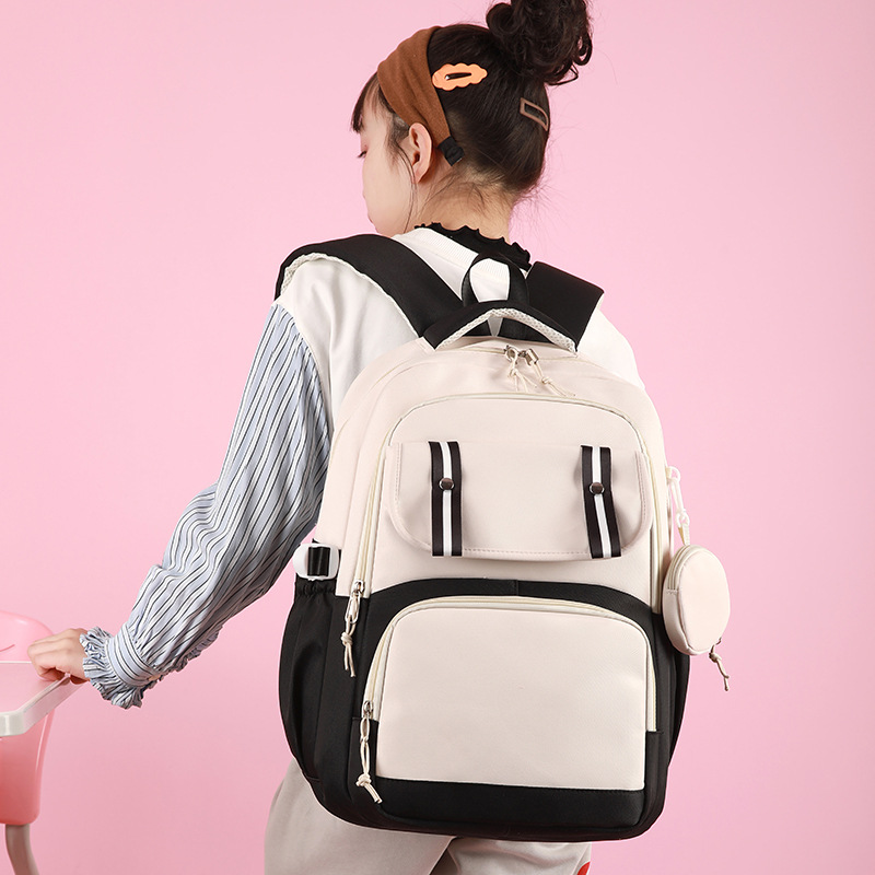 Cross-Border New High-Looking Primary School Student Schoolbag Girl's Burden-Reducing Lightweight Large-Capacity Backpack Boy's School Bag