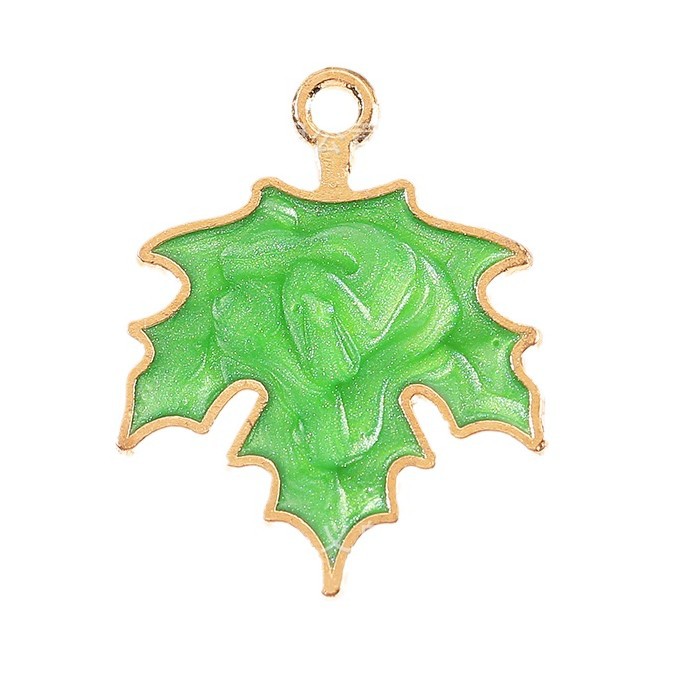 Oil drop alloy pendant DIY maple leaf series Korean jewelry accessories earrings pendant pendant handmade materials