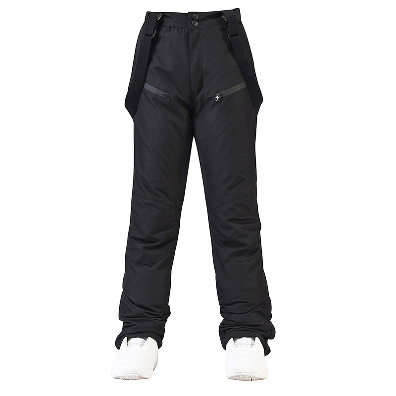 New Ski Pants Men's and Women's Strap Ski Pants Winter Windproof Waterproof Warm Thickened Snowboard Double Ski Pants