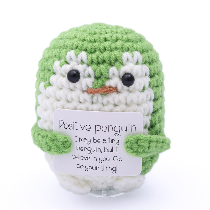 Amazon Cross-Border New Product Wool Animal Knitted Doll Standing Penguin Series Hand-Crocheted Wool Doll
