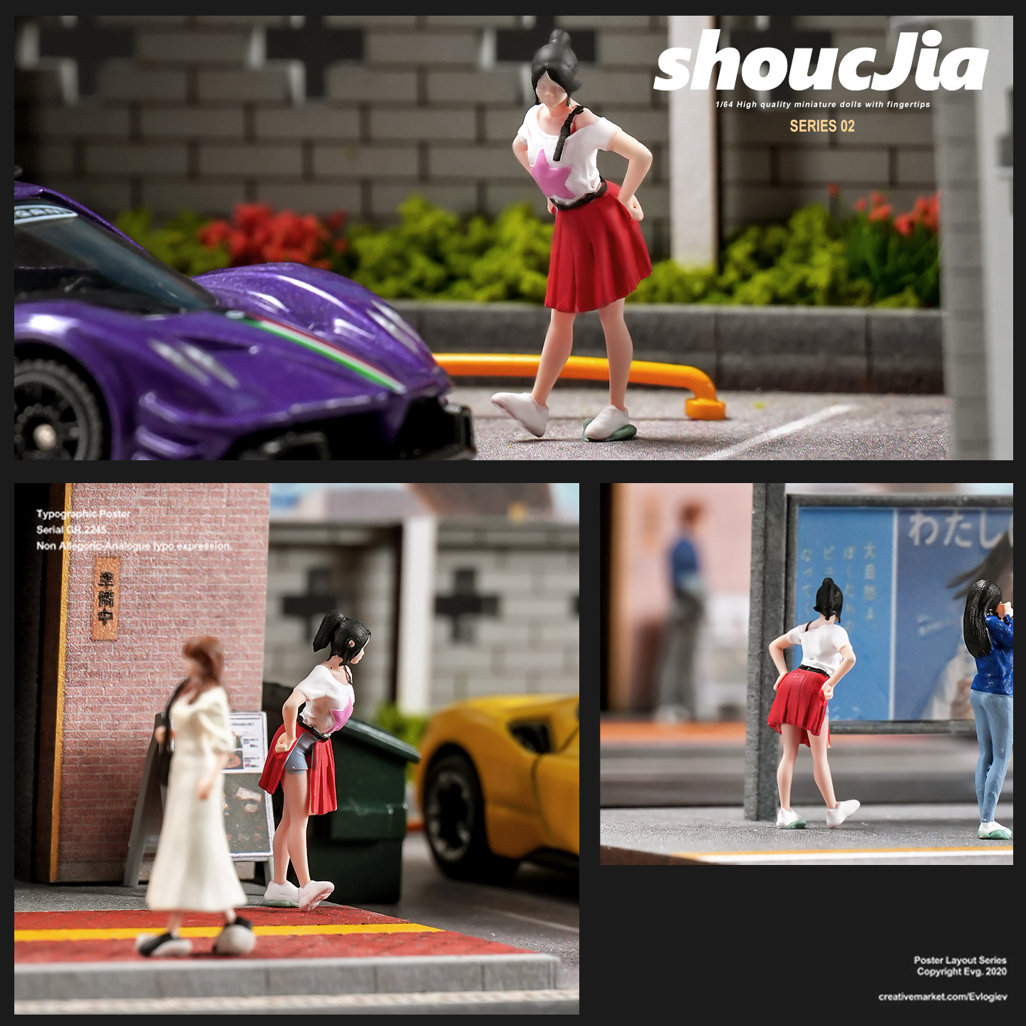 Internet Celebrity Girl Beauty Artificial Resin Character Model Colorful Finished Ornaments Microscopic Photography Props Stereo