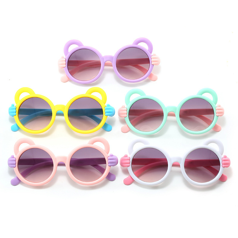 Новые детские модные солнцезащитные очки, мультяшные солнцезащитные аксессуары, милые детские стильные декоративные очки