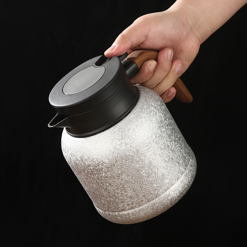 Titanium-Coated 304 Tea Kettle with Intelligent Temperature Control, Tea-Water Separation, Gift Kettle, Tangerine Peel White Insulated Tea Kettle