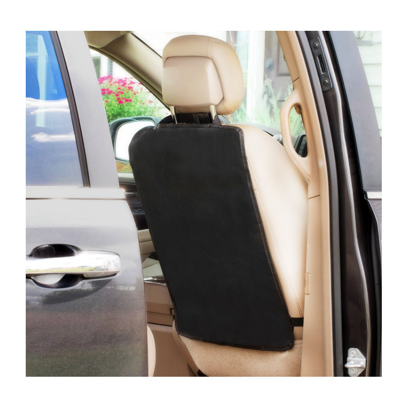 Car child seat anti-kick pad car seat back imitation dirty pad anti-wear protection pad anti-kick pad Black